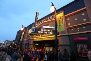 The marquee of the Egyptian Theatre, one of the venues of the Sundance Film Festival