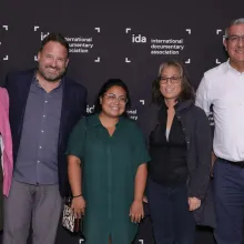 Left to Right: Keisha Knight (IDA Director of Funds), Brian J. Davis (IDA Development Director), Maria A. Santos (IDA Funds Program Officer), Grace Lee (IDA Board Co-President), Rick Pérez (IDA Executive Director). Photo Credit: Laura Ann Ahmed. 
